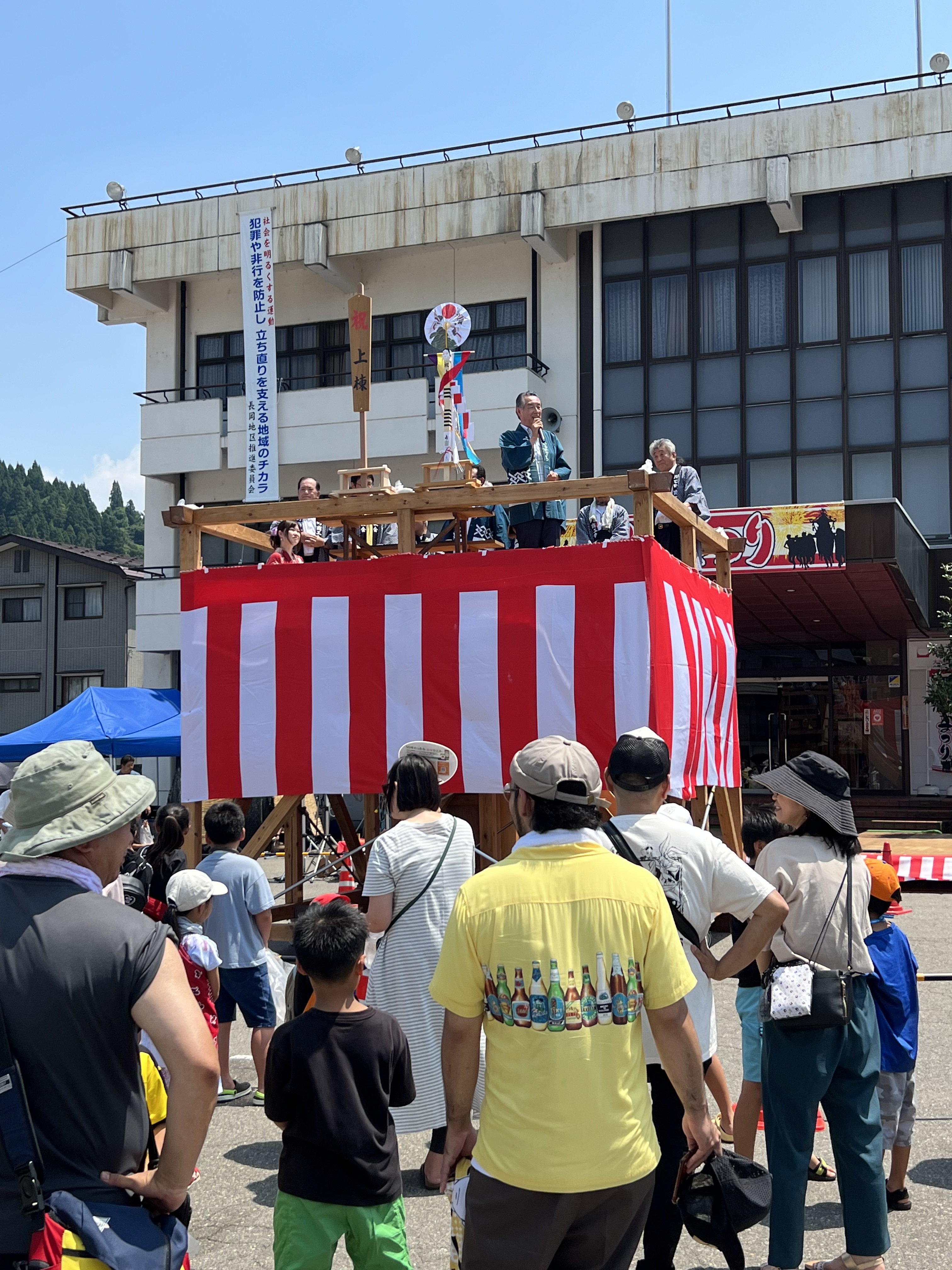 川口まつり会場でのあいさつ