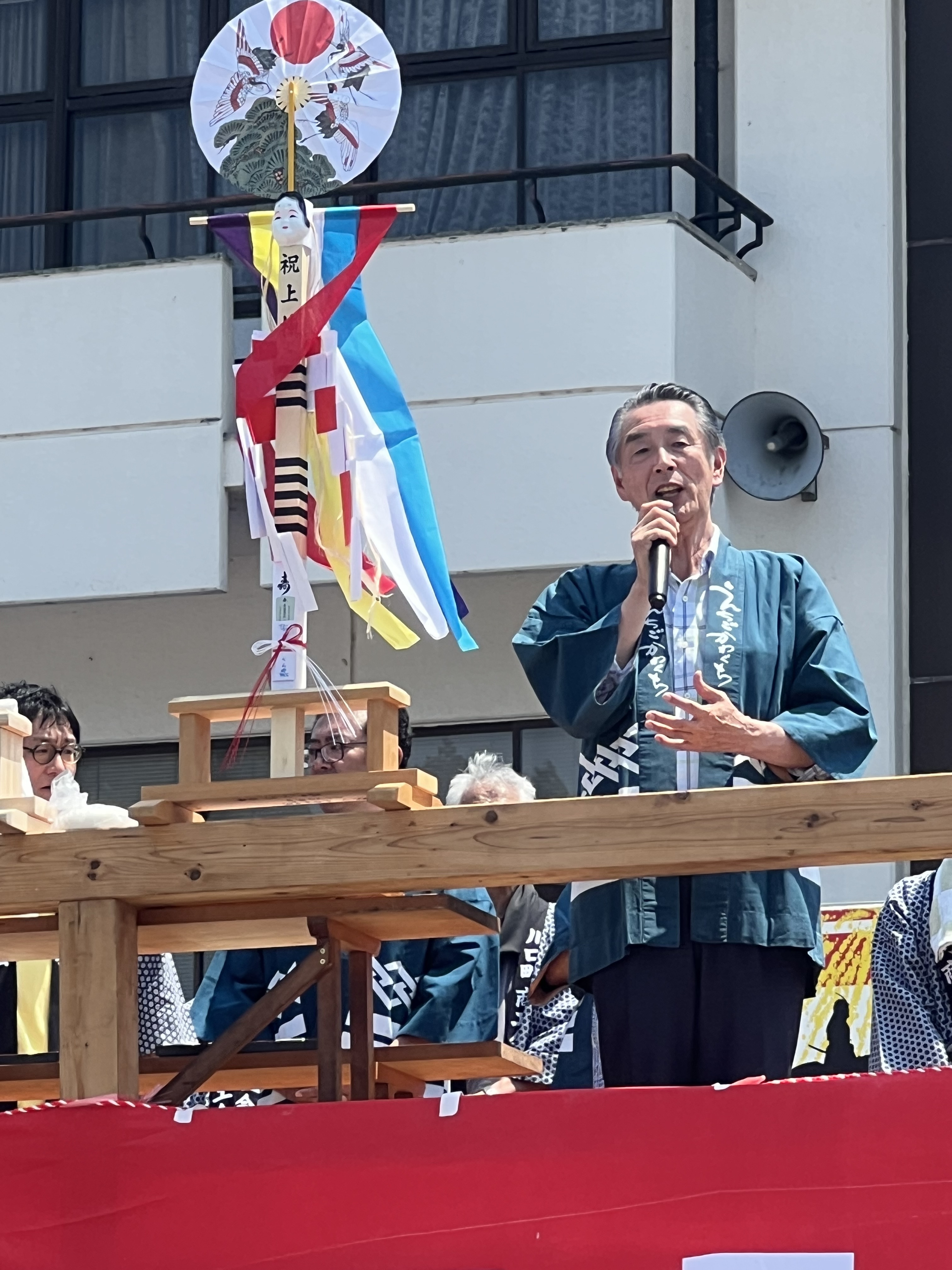 川口まつり会場でのあいさつ