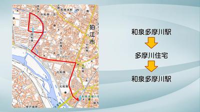 自動運転バス実証運行 ルート図
